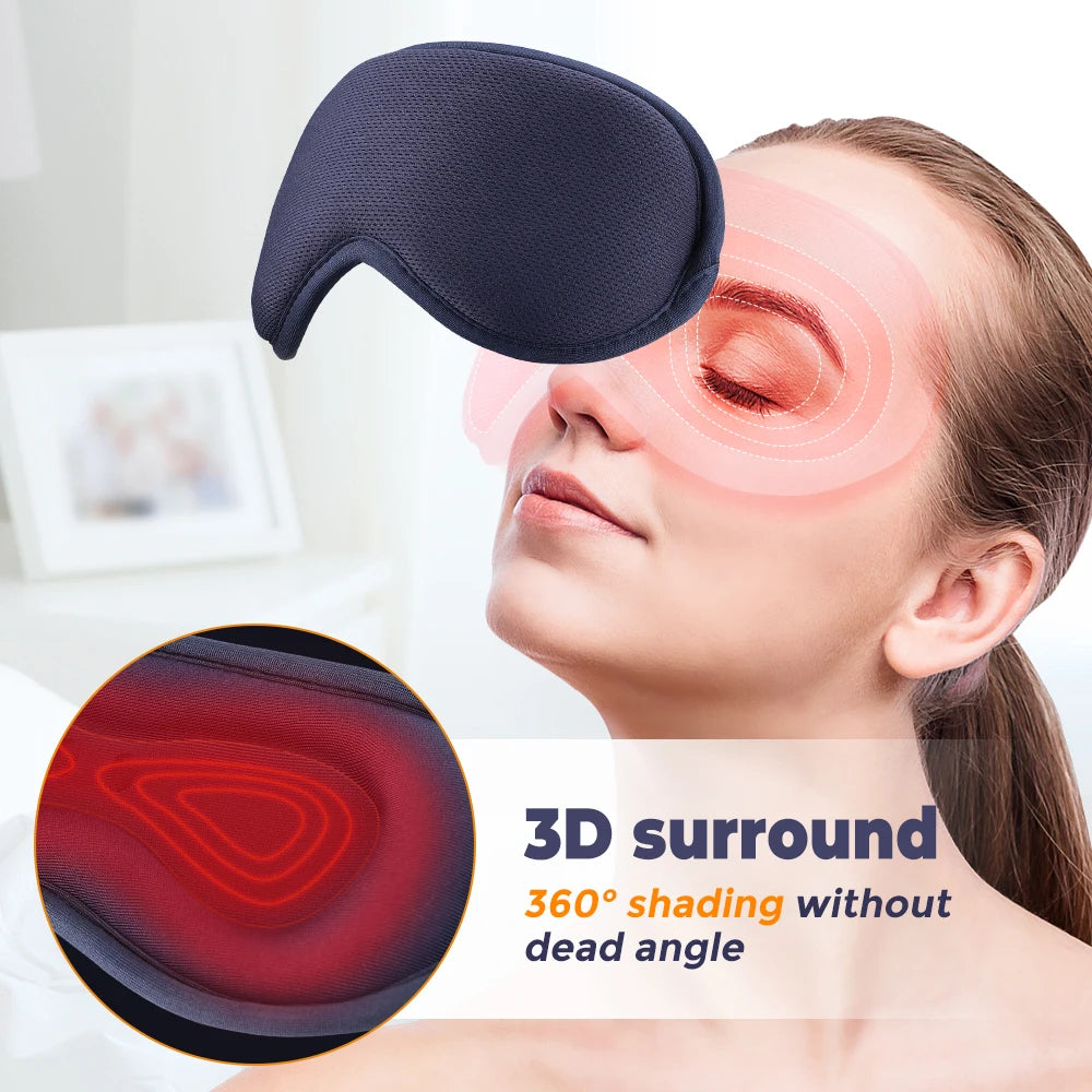 USB Charging Hot Compress Eye Mask for Dry Eye Relief, Heated Massage Steam Eyemask with Remote Control for Office and Sleeping Use