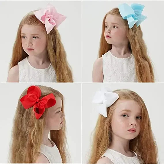1PC Grosgrain Ribbon Solid Color Hair Bows Clip Girls Hair Clips Hairpins Barrettes Kids Baby Hair Accessories Wholesale
