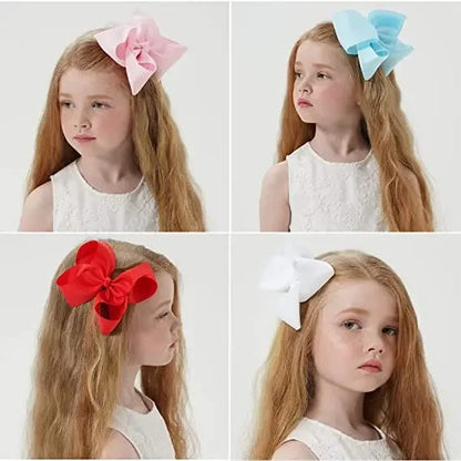 1PC Grosgrain Ribbon Solid Color Hair Bows Clip Girls Hair Clips Hairpins Barrettes Kids Baby Hair Accessories Wholesale