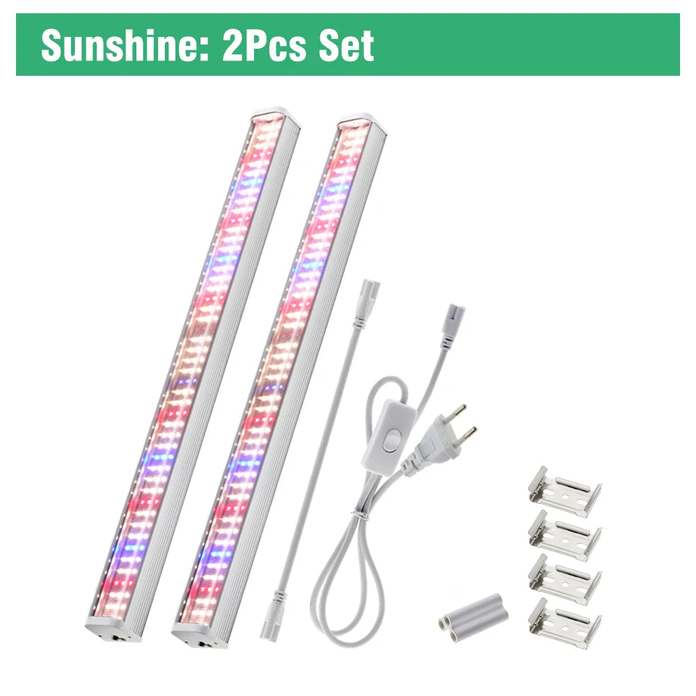 Full Spectrum LED Growth Tube 4000K/Purple/Sunlight Plant Lamp Greenhouse Hydroponic Flower Growth Lamp