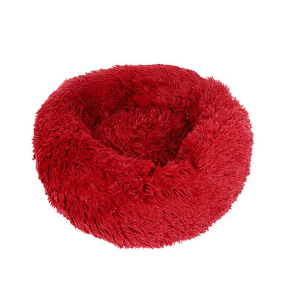 40-90cm Round Pet Bed for Large Dog Bed Super Soft Cat Bed Long Plush Dog House for Medium Dog House Winter Warm Sleeping