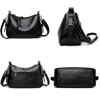 Luxury Designer Ladies Handbags New High Quality Leather Shoulder Bag for Women Female Retro and Minimalist Crossbody Bag Purses