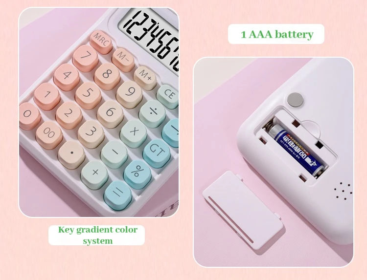 Calculator with Dual Power Supply, 12 Digits, Electronic Calculator, Home, Office, School, Financial, accounting Tools