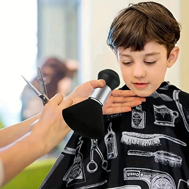 Professional Barber Salon Cape Set: Hair Cutting Cape + Neck Duster Brush - Stylist-Grade Hairdressing Apron for Barbers/Hairdressers