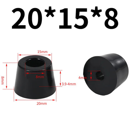 Black Rubber Bumper Furniture Pad Feet Leg Pads Tile Floor Protectors Table Leg Cover With Washers