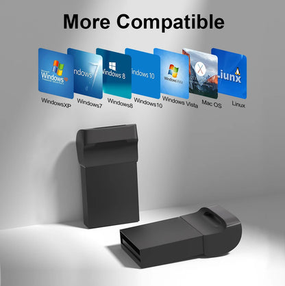 Super Mini Pen Drive 64GB Negro USB Flash Drive 32GB Regalos de empresa creativos Memory Stick Pendrive de capacidad real 16GB USB Stick