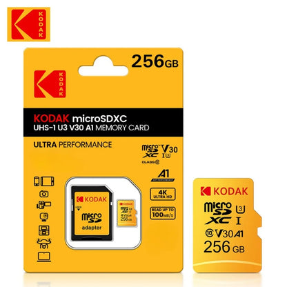 Kodak 32GB-256GB Micro SD Memory Card - High Speed Class 10 U3 UHS-I for Smartphones, Digital Cameras, Tablets and Drones