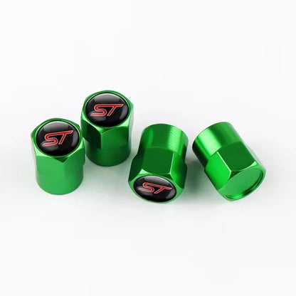 4Pcs/set High Quality Car Valve Caps Stem Case Covers For ST Line Accessories Wheel Valve Dust Caps Tyre Rim Stem Cover For Ford