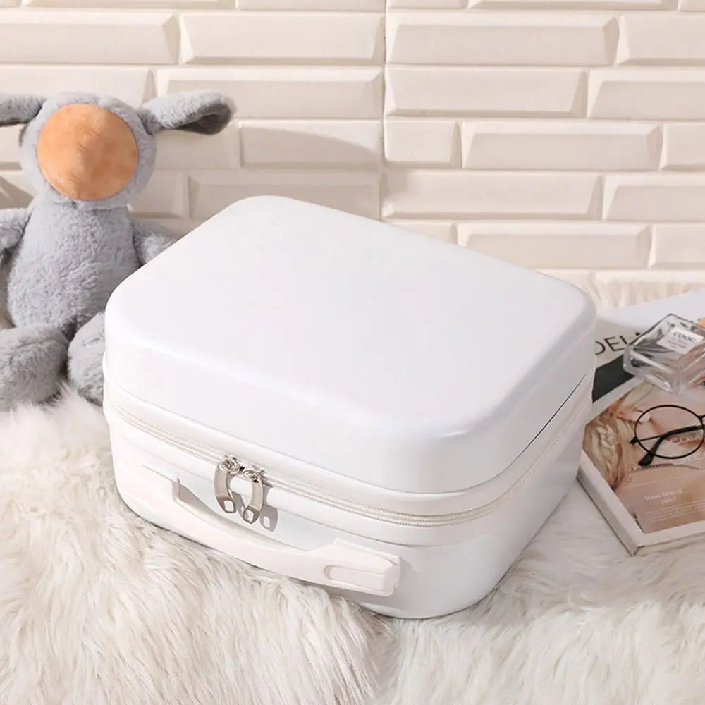14-inch Lightweight Mini Travel Suitcase Cosmetic Box Waterproof Hand Luggage Organizer Makeup Case Portable Small Boarding Case