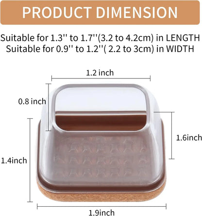 8Pcs, Silicone Chair Leg Floor Caps, Floor Protectors, Chair leg Foot End Covers for No Noise