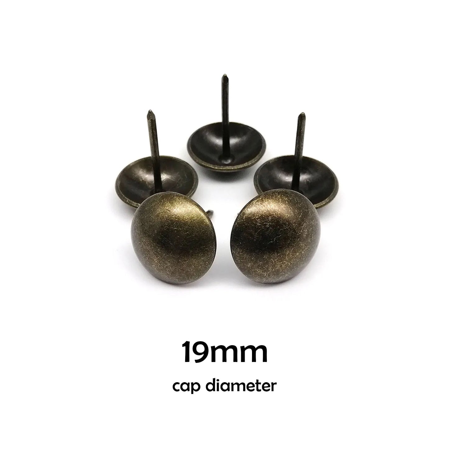 50pcs Antique Brass Bronze Upholstery Nail Furniture Jewelry Chest Box Suitcase Sofa Decor Tack Stud Pushpin Large Head Doornail