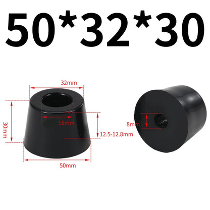 Black Rubber Bumper Furniture Pad Feet Leg Pads Tile Floor Protectors Table Leg Cover With Washers