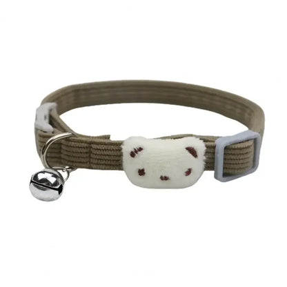 Lovely Pet Collar, Adjustable Cartoon Style Soft Pet Necklace with Bell, Adjustable Small Dog Cat Collar, Pet Supplies, MOONBIFFY