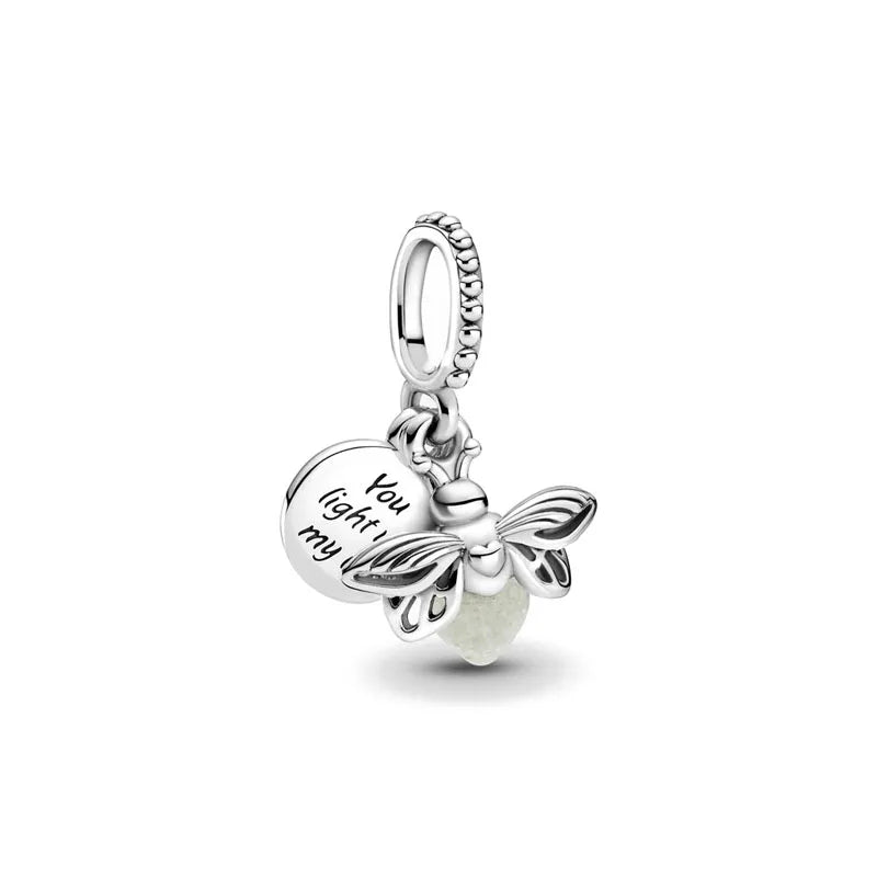 Hot Selling 925 Silver Pink Cake, Dog Paw, Luggage, Cup Bead Pendant Suitable for European Original Bracelet DIY Exquisite Jewelry