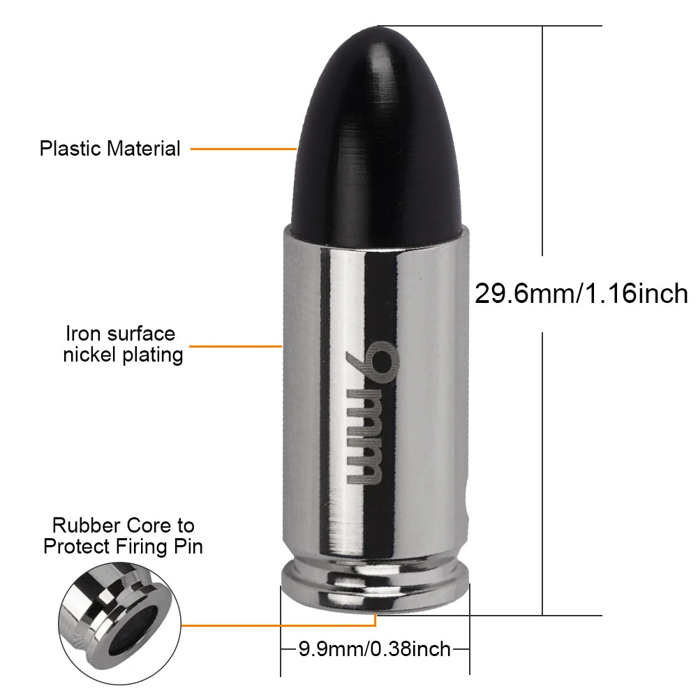 9MM Dummy Round Practice Training Bullets 10/20pcs