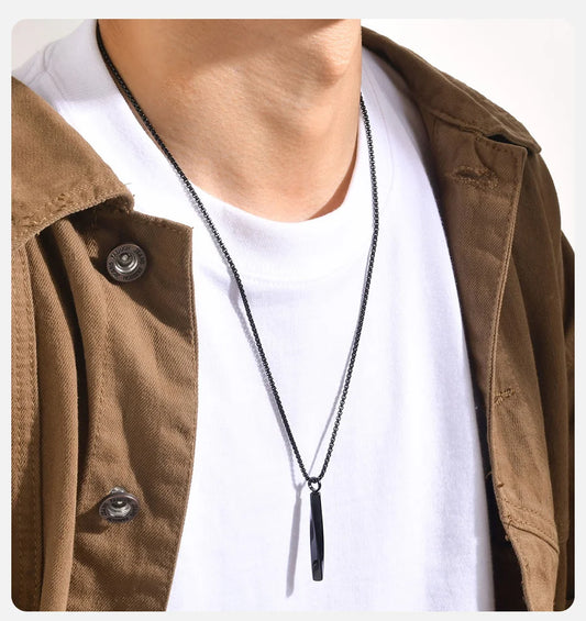 Vnox Stainless Steel Mobius Bar Pendant Necklaces for Men,Simple Cremation Ashes Urn Jewelry,Memorial Keepsake Collar Gifts