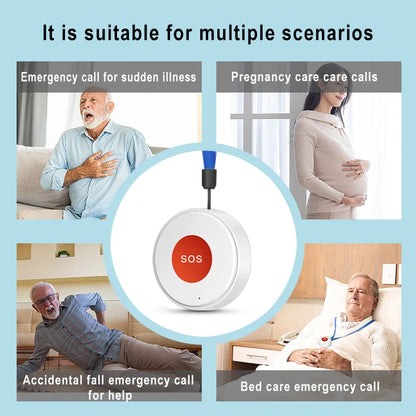 Smart Life APP WiFi SOS Emergency Button Tuya Home Security Elderly Children One-Click Call Help Alarm Remote Notification