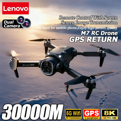 Lenovo M7 Drone 8K Aerial HD Dual Camera Intelligent Obstacle Avoidance Brushless Motor 5G WIFI GPS Screen Remote Control Drone