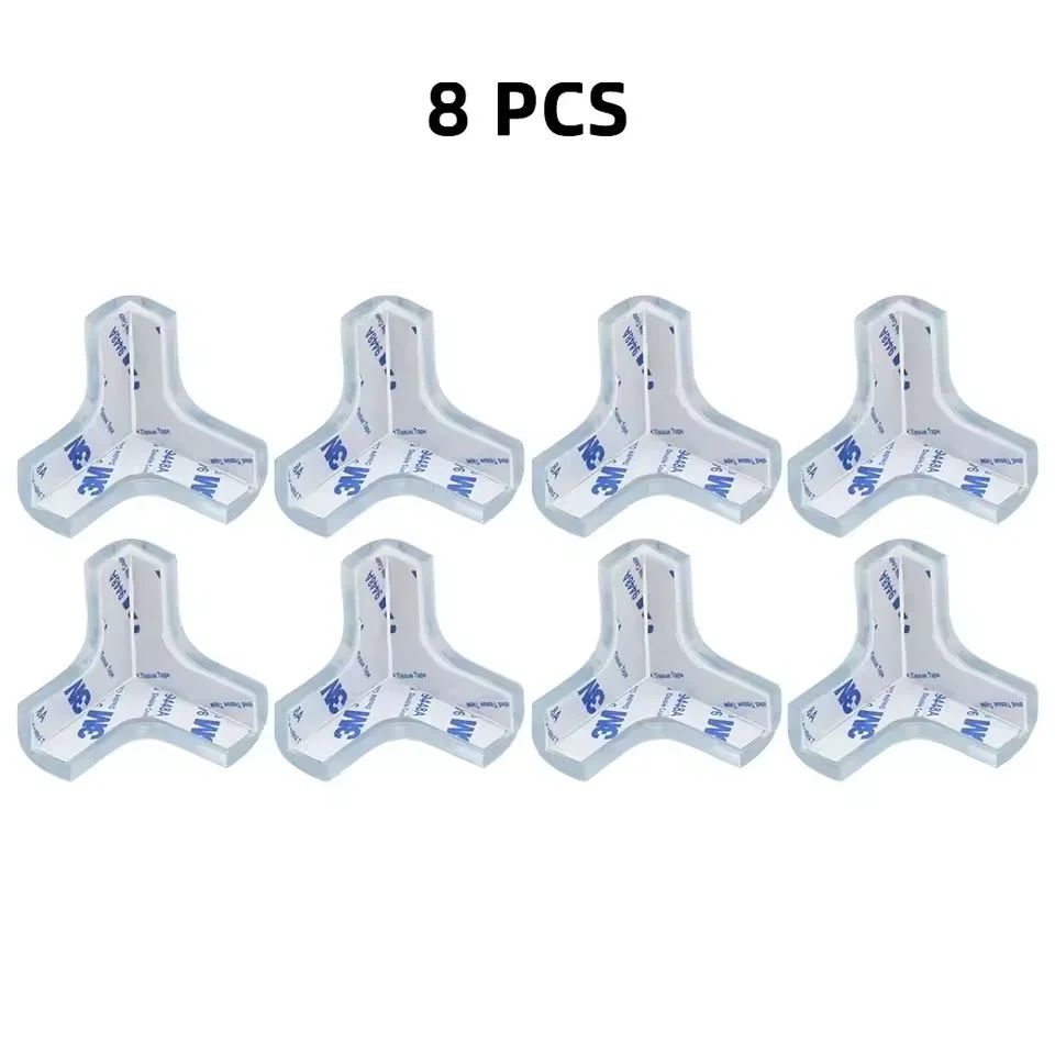 4/8/10/12Pcs Baby Safety Silicone Protector Table Corner Edge Protection Cover Transparent Anti Collision Soft Guard Home Tool
