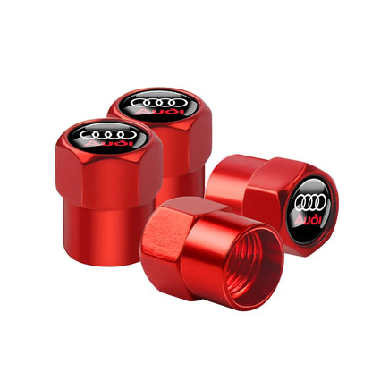4 tapas de válvula de rueda de coche, accesorios exteriores para AUDI A1 8X A3 8P 8L A4 A5 A6 A7 A8 TT Sportback Sline Q3 Q5 Q7 Q8