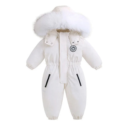 -30 Winter Ski Suit Plus Velvet Baby Jumpsuit Boy Overalls Warm Kids toddler girl Clothes Children Clothing coat infant overcoat