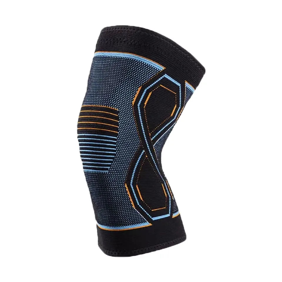 Knee Pads: Four-Sided Knitted, High Elasticity, Double Silicone Anti-Slip, Muscle Strain Protection, Strong Knee Support for Men and Women