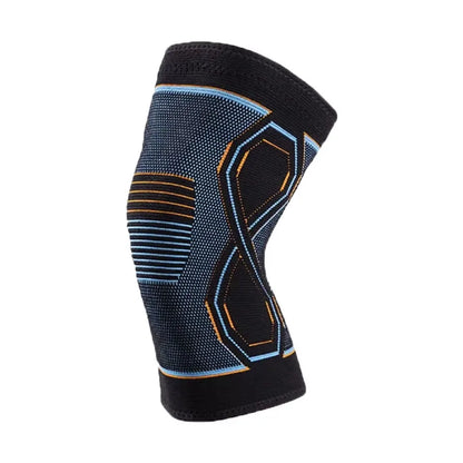 Knee Pads: Four-Sided Knitted, High Elasticity, Double Silicone Anti-Slip, Muscle Strain Protection, Strong Knee Support for Men and Women