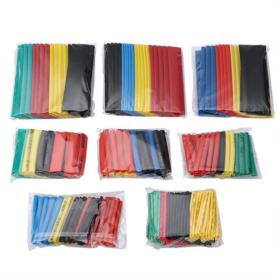 164/328/530/560/580/800PCS Heat Shrink Tubing 2:1 Electrical Wire Cable Wrap Assortment Electric Insulation Heat Shrink Tube Kit