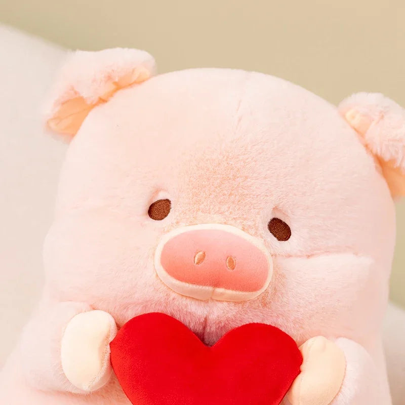 20/30 Cartoon Pig Hold Heart Plush Toys Cute Soft Lovely Stuffed Pillows Dolls For Birthday Festival Gift