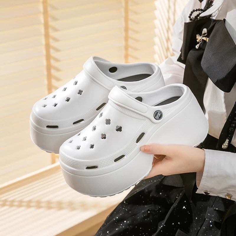 Chunky Platform Clogs Shoes for Women Thick Bottom Non-Slip Beach Sandals Women Summer Fashion Wedges EVA Sandals Slippers