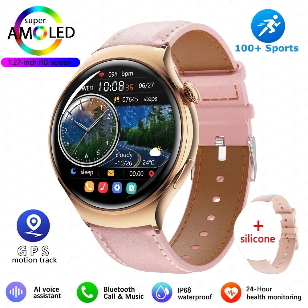 New GPS NFC Bluetooth Call Smartwatch, Women Watch, 4 mini Sports Track, Heart Rate Oximetry Monitoring Health Smartwatch For Woman