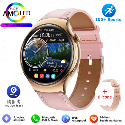New GPS NFC Bluetooth Call Smartwatch, Women Watch, 4 mini Sports Track, Heart Rate Oximetry Monitoring Health Smartwatch For Woman
