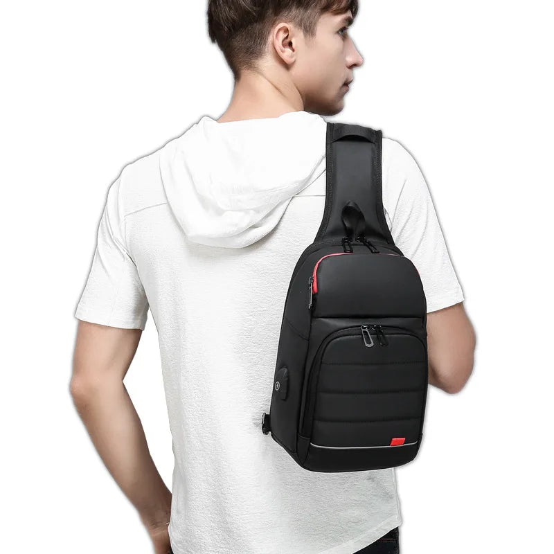 SWISS MILITARY Chest Bag Men's One Shoulder Crossbody Bag Large Capacity Outdoor Sports And Leisure Fashion Small Shoulder Bag