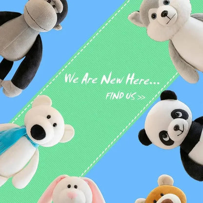 Stuffed Plush Animal Toys Soft Dolls Jungle Lion Elephant Tiger Dog Fox Monkey Deer Children Gift Kawaii Baby Kids Hobby Toys