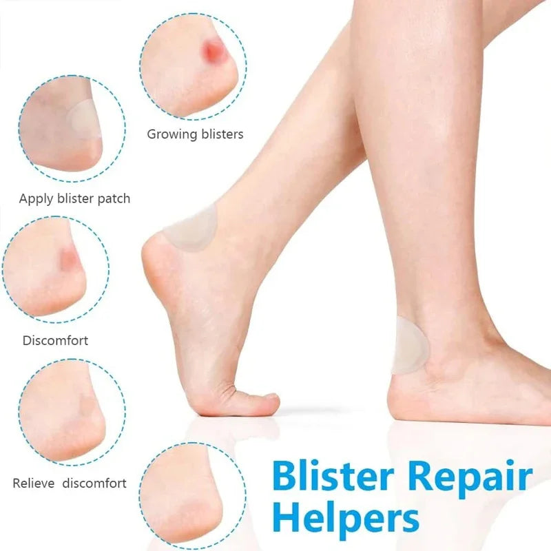 10-100pcs Gel Heel Protection Foot Patches Adhesive Blister Pads Hydrocolloid Heel Liner Shoes Stickers Pain Plaster Foot Care