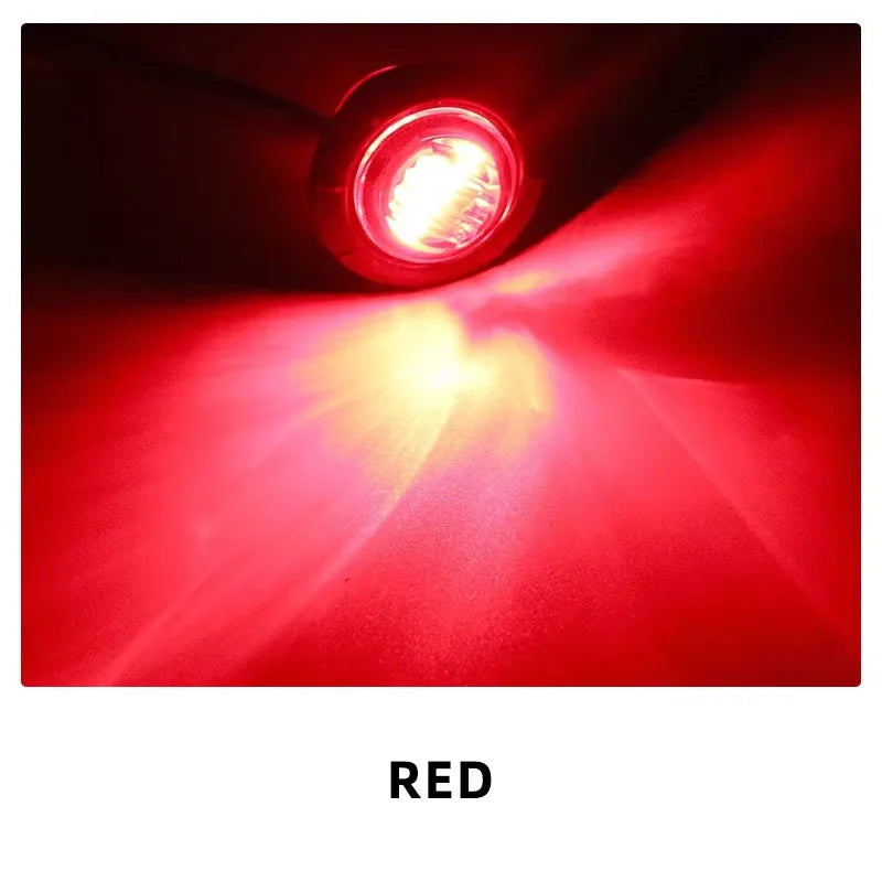 10/20 PCS Mini Round LED Side Marker Light High Brightness 12-24V Truck Trailer Auto Indicators Clearance Light Universal