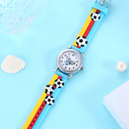 Lovely Creative Cartoon Corlorful Kids Watch, Gift For Boys, Cute Football Children's Wristwatch