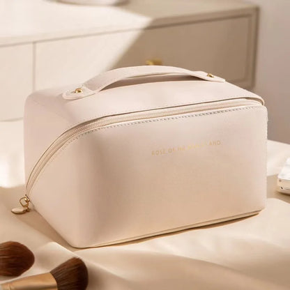 PU Fashion and Convenient Makeup Bag, Travel Storage Bag, Large Capacity Toilet Bag, Hand Boosting Beauty Pillow Makeup Bag
