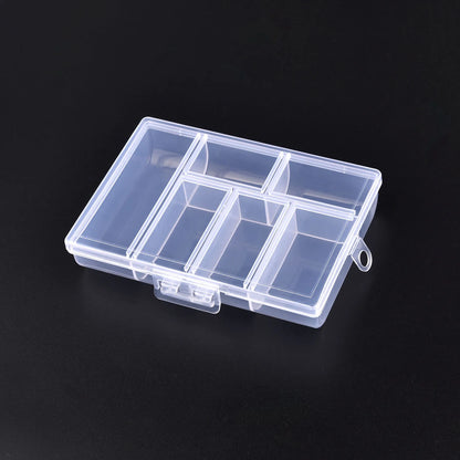 Plastic Transparent Storage Box Jewelry Beads Container Jewelry Tools Accessories Box Small Items Sundries Organizer Case