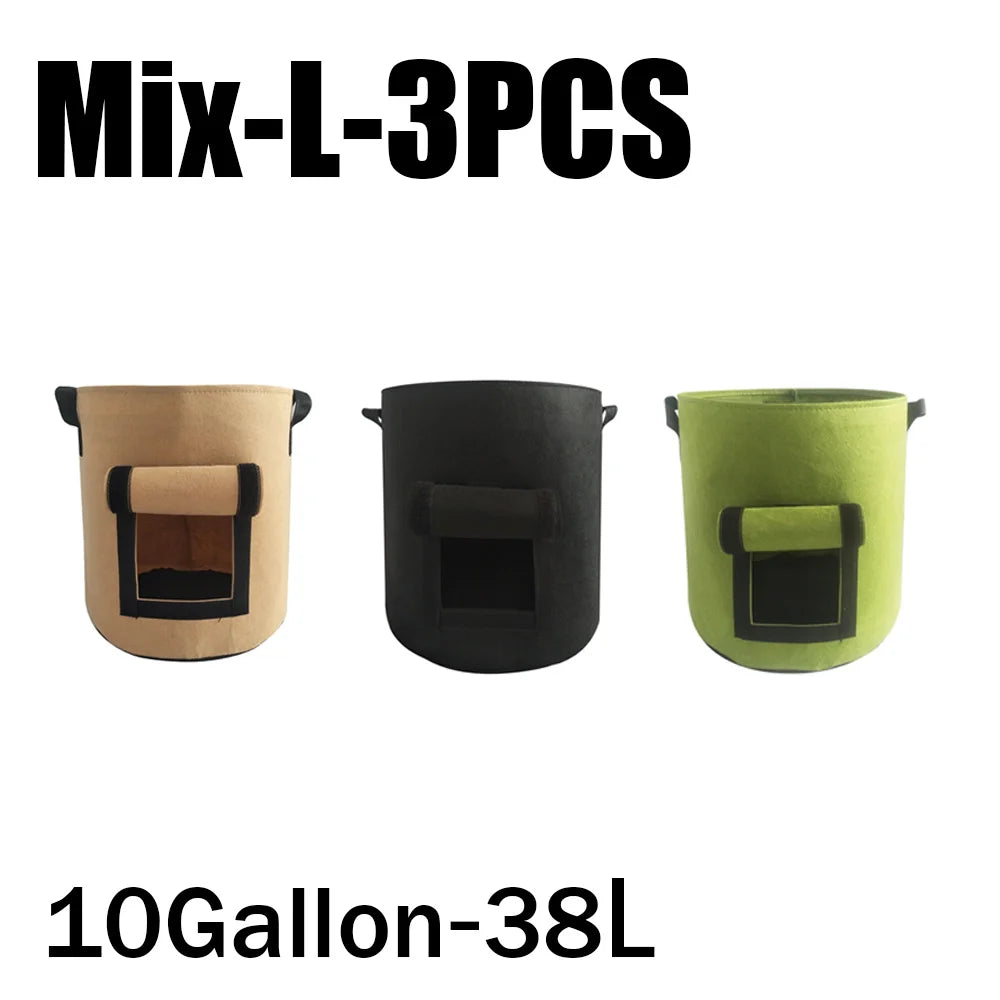 3Styles Felt, plant grow bags, nonwoven fabric garden potato pot, greenhouse vegetable growing bags, moisturizing vertical tools