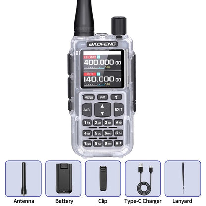 BAOFENG MINI 5 Walkie Talkie Batería 2200mAh Programación Bluetooth por APP Doble PTT Largo Alcance Nuevo Modelo UV-5R MINI Radioaficionado