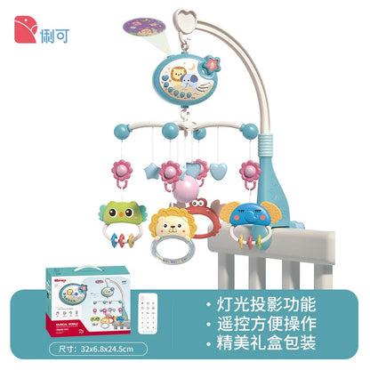 Baby Crib Mobile with Lights Music Projection for Infants 0-6 Months Remote Control Crib Toys for Newborn Baby Mobile for Crib