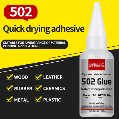 High Quality 502 Super Glue Bond, Fast Universal Glue For Toys Crafts Shoes Paper Wood Plastic, Fast Repairing, factory direct sale
