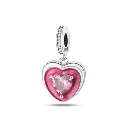 Hot Selling 925 Silver Pink Cake, Dog Paw, Luggage, Cup Bead Pendant Suitable for European Original Bracelet DIY Exquisite Jewelry