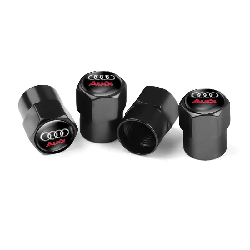 4 unids tapa de válvula de coche, tapas de válvula de rueda, cubierta antipolvo, accesorios de neumático para Audi S line Sports A1 A3 A4 A5 A6 A7 A8 Q2 Q3 Q5 Q7 TT S5 S3 S4