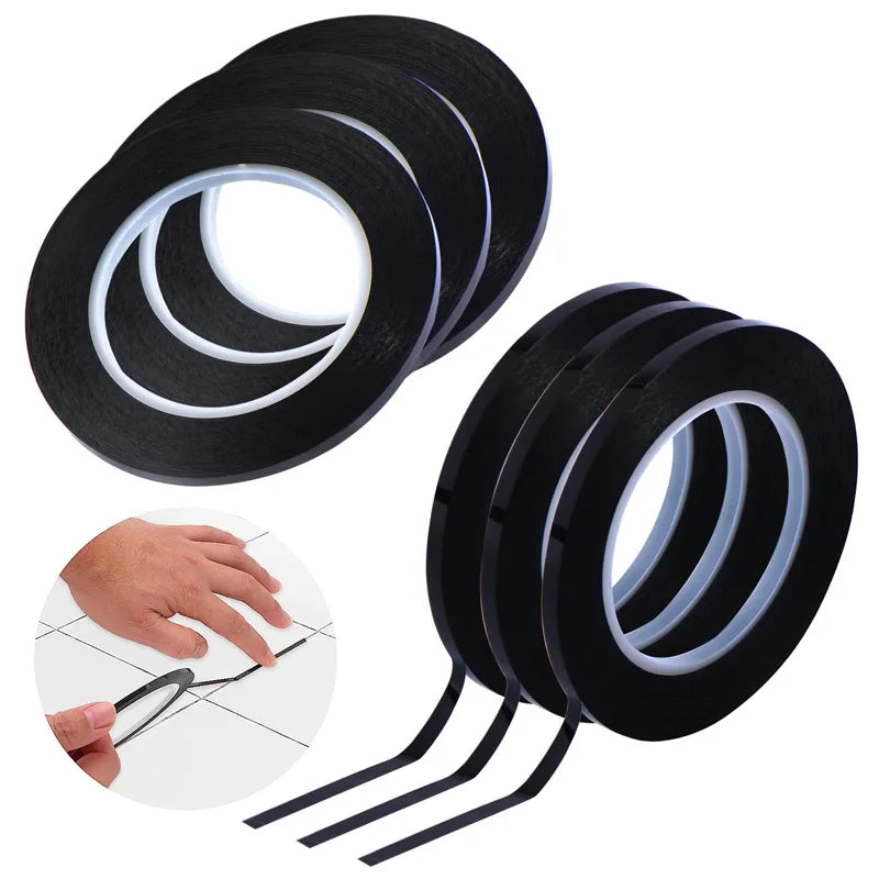 6 Rolls 216.5 Feet Whiteboard Tape Thin White Board Marking Tape Lines Pinstripe Dry Erase Art Tape Graphic Chart Grid 1/8 Inch