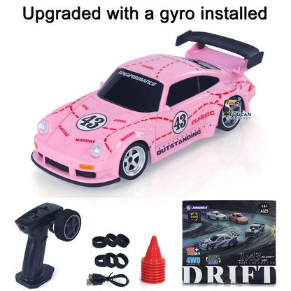 New RC Drift Car, Upgraded Gyro 1/43 Racing RTR 4WD Four-wheel Drive High Speed Radio Control Model 2.4g, Drift Race Car Mini Gift
