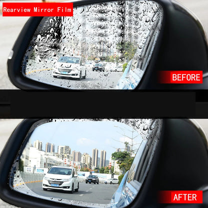 2Pcs Car Rain Rearview Mirror Films Waterproof Anti-fog Car Mirror Rain Covers Window Anti-rain Protector Film Auto Accessories