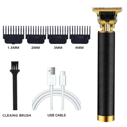 Electric Hair Clipper for Men Professional Barber Shaver Beard Trimmer Dragon Buddha Design Body Hair Cutting Machine USB