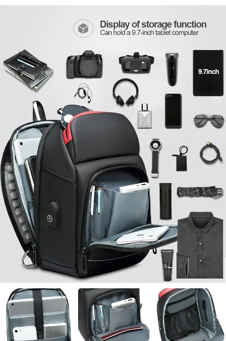 SWISS MILITARY Chest Bag Men's One Shoulder Crossbody Bag Large Capacity Outdoor Sports And Leisure Fashion Small Shoulder Bag
